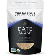 Terrasoul Date Sugar packaging on the kitchen counter, ideal for premium baking.