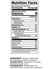 Terrasoul gelatinized maca powder bulk pouch on shelf emphasizes value and freshness
