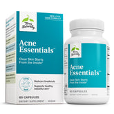 Terry Naturally Acne Essentials bottle illustrates daily skin support for balanced clarity.