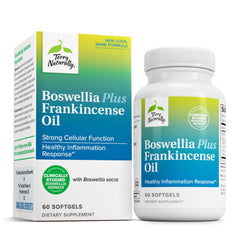 Terry Naturally Boswellia Plus Frankincense Oil bottle showing joint support features