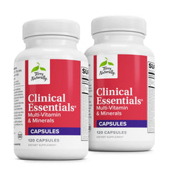 Terry Naturally Clinical Essentials bottle close-up; supports mineral balance for bone health