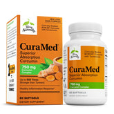 Terry Naturally CuraMed 750mg bottle front showing high-potency curcuminoids for daily support.