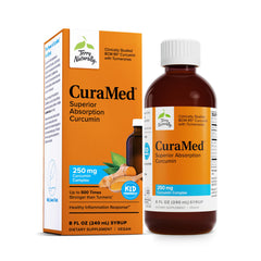 Terry Naturally CuraMed Syrup bottle—premium curcumin blend for brain and immune support.