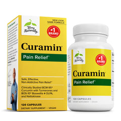 Terry Naturally Curamin bottle focused on curcumin for potential muscle support.