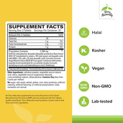 Terry Naturally Curamin capsules close-up highlighting BCM-95 for smoother movement and comfort.