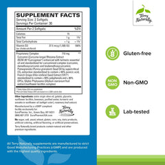 Terry Naturally curcumin softgels highlight BCM-95 for cellular health support.