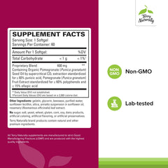 Terry Naturally pomegranate seed oil softgels closeup for daily use