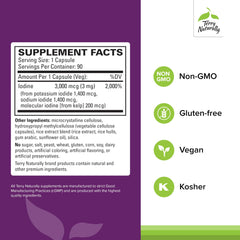 Terry Naturally Tri-Iodine capsules close-up for simple daily iodine intake.