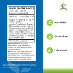 Terry Naturally Vectomega DHA and EPA capsules delivering phospholipid-bound omega-3 for support
