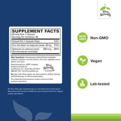 Terry Naturally Zinc Plus Selenium label close-up showing mineral ingredients