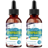 Tervaies Liposomal Lymphatic Drops bottle ready for daily use with herbal blend.