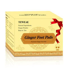 TEWEAE ginger foot pads on display for overnight warmth and relaxation