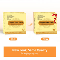 TEWEAE ginger foot pads adhesive sheet demonstrating stay-in-place support