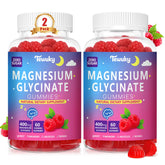Tewuky Magnesium Glycinate Gummies bottle with raspberry flavor for relaxed sleep support.