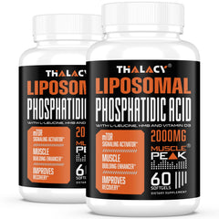 Thalacy 2000mg Liposomal PA bottle highlights high potency for muscle support