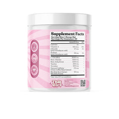 That Girl Pre Workout scoop and glass ready for a quick energy lift.