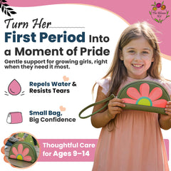 The Bloom 16-piece kit laid out, showing pads, liners, and wipes.