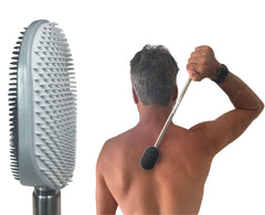 The Body Scratcher with extendable handle reaching hard-to-reach areas for comfort.