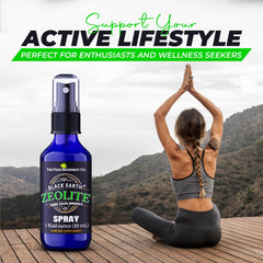 Pump spray dispensing a fine mist from the Zeolite bottle