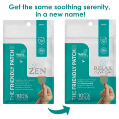 The Friendly Patch Relax patch on the arm for on-the-go support