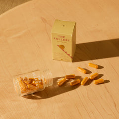 THE FULLEST saffron capsules packaging box with branding visible.