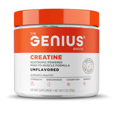 The Genius Brand Genius Creatine unflavored powder for post-workout recovery and clean energy.