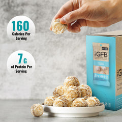 Ingredient overlay highlights plant-based protein and simple ingredients