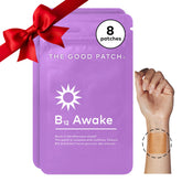 The Good Patch B12 Awake patch box showing natural caffeine and green tea ingredients.