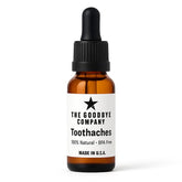 The Goodbye Company organic clove toothache relief oil bottle for natural tooth comfort