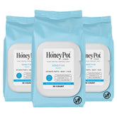 The Honey Pot Company feminine wipes packaging for on-the-go freshness with resealability