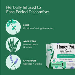 The Honey Pot Company pantiliner with wings for secure fit during activities.