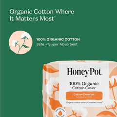 The Honey Pot pad absorbent core close-up, ideal for heavier flows and protection.