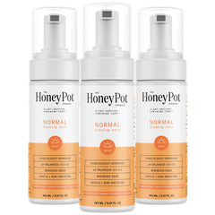 The Honey Pot Normal Feminine Wash bottle front shows gentle cleansing and balanced pH.