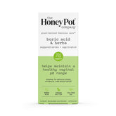 The Honey Pot packaging for 7-Day Boric Acid Suppositories ready for pH balance support
