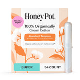 The Honey Pot Super Absorbency tampon core provides reliable protection on heavy days.