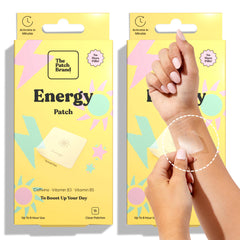 The Patch Brand Energy Patch on arm, discreet daily energy support