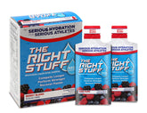 The Right Stuff Berry Blend box front, convenient hydration for on-the-go athletes.