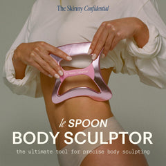 The Skinny Confidential Le Spoon ergonomic non-slip grip for easy control.