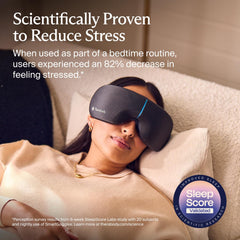 TheraGun SmartGoggles heat therapy on the forehead helps soothe tension.