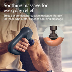 TheraGun Relief ergonomic triangle-handle reduces wrist strain during use.