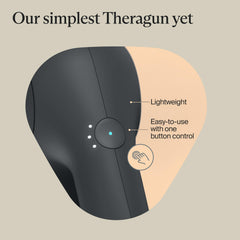 TheraGun Relief lightweight design supports on-the-go muscle care.