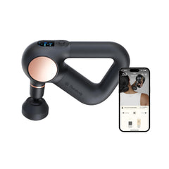 TheraGun Sense first-gen black front view showing portable massage device