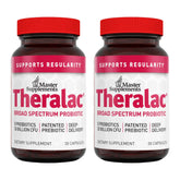 Theralac Master Supplements bottle front promotes probiotic balance for daily gut support.