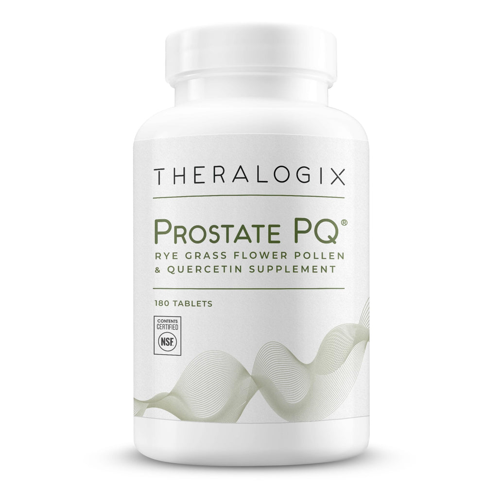 Theralogix Prostate PQ bottle front view highlighting daily antioxidant support.