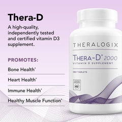 Theralogix Thera-D 2000 bottle pour, one daily tablet for consistency
