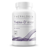 Theralogix Thera-D 6000 bottle front with 90 tablets for daily immune support