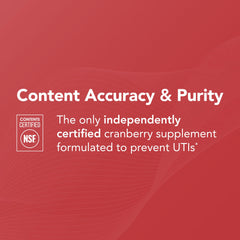 Theralogix TheraCran One cranberry bottle front showing NSF certified quality