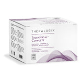 Theralogix TheraNatal complete bottle front showing all-in-one prenatal vitamins for daily support.