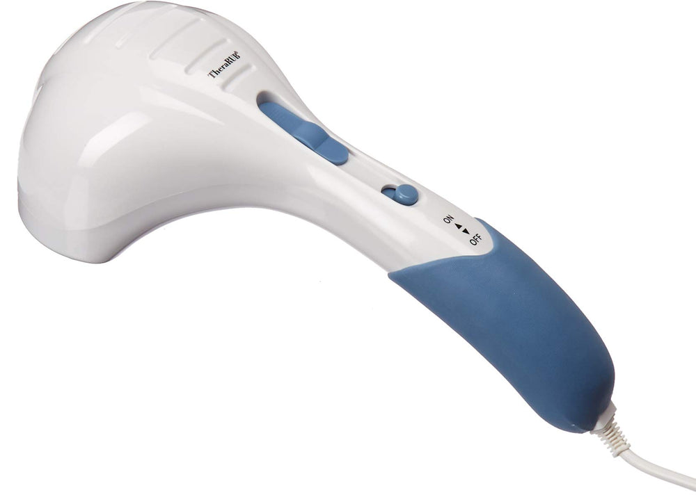 TheraRub massager dual-head percussion for professional therapy use.
