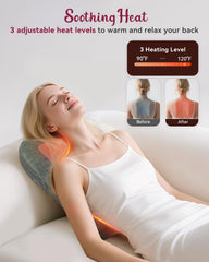 THERAZZAGGE back massager with washable cover for easy cleaning after use.